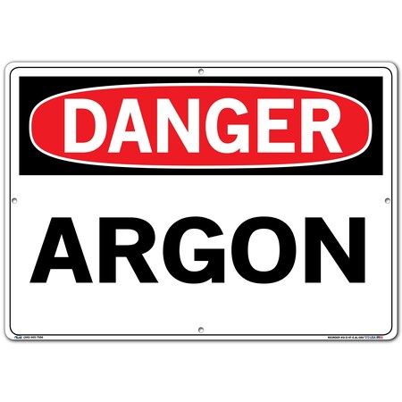 Vestil Aluminum Sign, 14-1/2" H, 20-1/2" W, Rectangle, English, SI-D-47-E-AL-080 SI-D-47-E-AL-080
